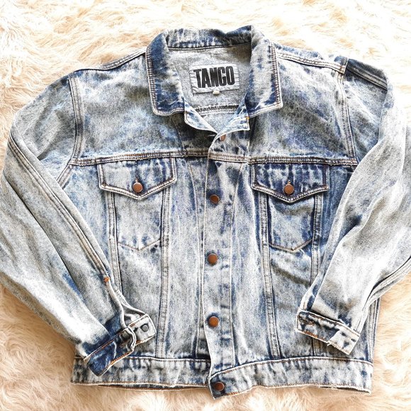 Vintage Tango Women's Blue Light Wash Denim Jacket Size 8 - Picture 2 of 10